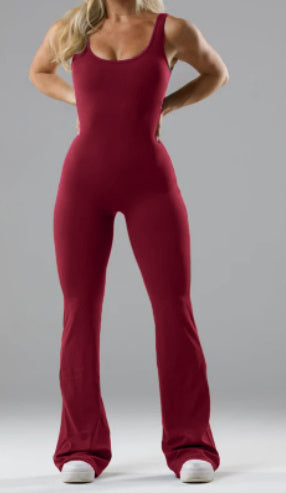 Combinaison Fitness Femme Dos Nu – Jumpsuit Sculptant Slim Fit & Sexy pour Yoga & Entraînement