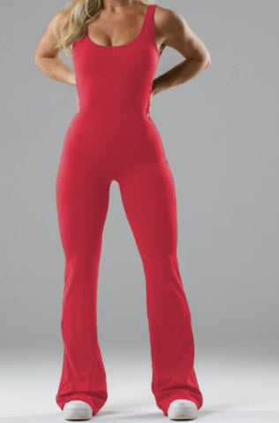 Combinaison Fitness Femme Dos Nu – Jumpsuit Sculptant Slim Fit & Sexy pour Yoga & Entraînement