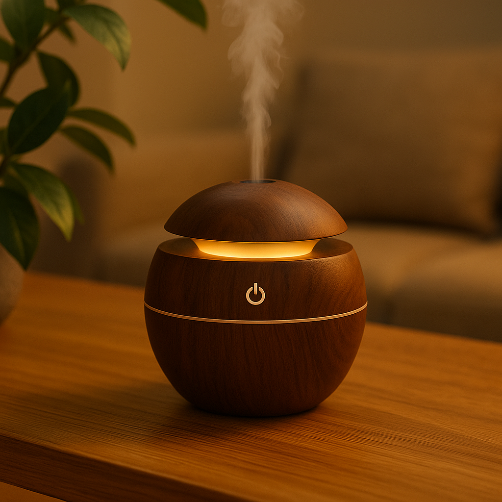 MiniAroma™ – Diffuseur Nomade en Bois | Brume Fine & Silencieuse