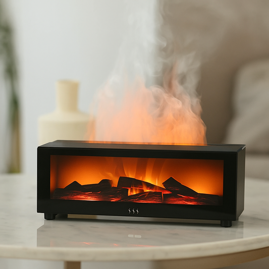 FireGlow – Diffuseur d’Huiles Essentielles Style Fumée & Ambiance Feu